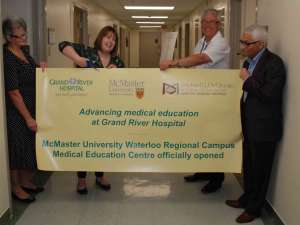 Banner cutting to open the medical education centre